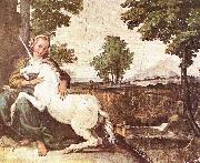 Domenichino A Virgin with a Unicorn painting