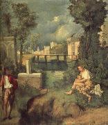 Giorgione Storm oil painting