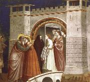 Giotto The Meeting at the Golden Gate painting