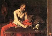 Caravaggio St Jerome 1607 Oil on canvas Spain oil painting artist