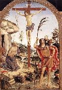 Pinturicchio The Crucifixion with Sts. Jerome and Christopher, Spain oil painting artist