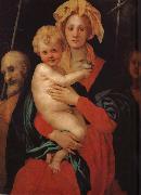 Pontormo St. John family with small oil painting artist
