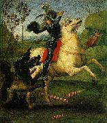 Raphael Saint George and the Dragon, a small work oil