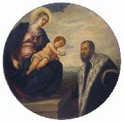 Tintoretto Madonna with Child and Donor, Spain oil painting artist