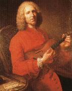 rameau jean philippe rameau with his violin, a famous portrait by joseph aved oil painting artist