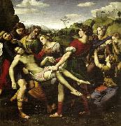 Raphael far leet :entombment Spain oil painting artist