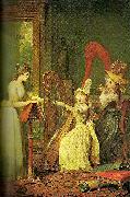mauzaise princess adelaide dorleans taking aharp lesson with mme de genlis, c. Spain oil painting artist