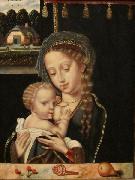 Anonymous Madonna and Child Nursing Spain oil painting artist