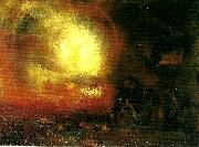 J.M.W.Turner the hero of a hundred fights painting