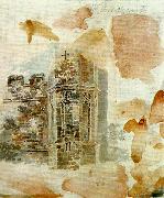 J.M.W.Turner transcription of part of rooker's battle abbey Spain oil painting artist