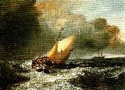 J.M.W.Turner dutch boats in a gale Spain oil painting artist