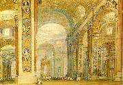 J.M.W.Turner the interior of st peter's basilica Spain oil painting artist