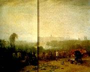 J.M.W.Turner ploughing up turnips, near slough Spain oil painting artist