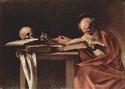 Caravaggio Hieronymus beim Schreiben Spain oil painting artist