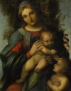 Correggio Madonna and Child with infant St John the Baptist Spain oil painting artist