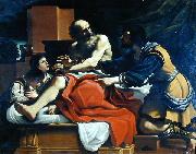 GUERCINO Jacob, Ephraim, and Manasseh, painting by Guercino Spain oil painting artist