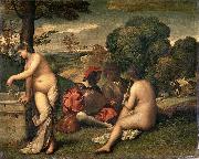 Giorgione Pastoral Concert Spain oil painting artist