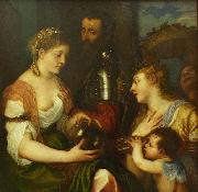 Titian Allegorie conjugale Spain oil painting artist
