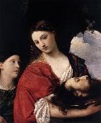 Titian Salome con la testa del Battista oil