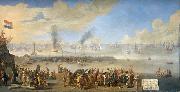 Anonymous The naval battle near Livorno, 14 March 1653: incident of the first Anglo-Dutch War. Spain oil painting artist