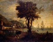 Anonymous Paesaggio fluviale con figure Spain oil painting artist