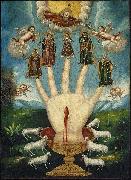 Anonymous The All-Powerful Hand), or The Five Persons Spain oil painting artist