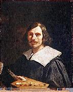 GUERCINO Portrait de lartiste tenant une palette Spain oil painting artist