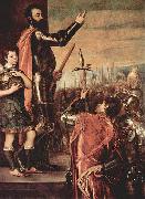 Titian Ansprache des Marques del Vasto an seine Soldaten Spain oil painting artist