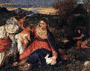 Titian Die Madonna mit dem Kaninchen Spain oil painting artist