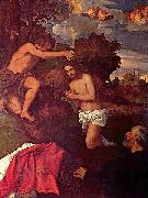 Titian Taufe Christi mit dem Auftraggeber Giovanni Ram Spain oil painting artist