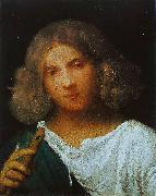 Giorgione Shepherd with a Flute Spain oil painting artist