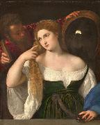 Titian Woman with a Mirror Spain oil painting artist
