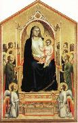 Giotto Madonna and Child Enthroned among Angels and Saints Spain oil painting artist