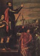 Titian The Exbortation of the Marquis del Vasto to His Troops Spain oil painting reproduction