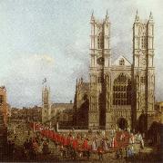 Canaletto Wastminster Abbey with the Procession of the Knights of the Order of Bath Spain oil painting artist