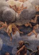 Correggio Assumption of the Virgin,details with Eve,angels,and putti Spain oil painting artist