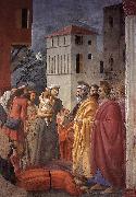 MASACCIO The Distribution of Alms and the Death of Ananias Spain oil painting artist