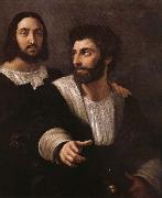 Raffaello Portrait de l'artiste avec un ami Spain oil painting artist