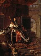 Testelin,Henri Louis XIV,protecteur de I'Academie Royale oil painting reproduction