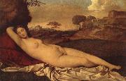Titian The goddess becomes a woman Spain oil painting artist