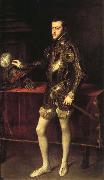 Titian Portrait of Philip II in Armor Spain oil painting artist