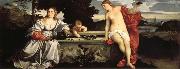 Titian Sacred and Profane Love Spain oil painting artist