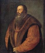 Titian Pietro aretino oil
