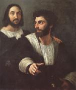 Raphael Portrait of the Artist with a Friend (mk05) oil painting reproduction