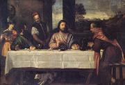 Titian The Supper at Emmaus (mk05) Spain oil painting reproduction
