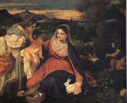 Titian The Virgin with the Rabit (mk05) Spain oil painting artist