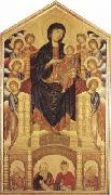 Cimabue Madonna and Child Enthroned with Angels and Prophets (mk08) oil painting reproduction