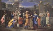 Poussin Eliezer and Rebecca (mk05) oil painting reproduction