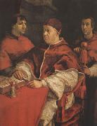 Raphael Pope Leo X with Cardinals Giulio de'Medici (mk08) Spain oil painting artist