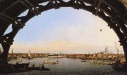 Canaletto Panorama di Londra attraverso un arcata del ponte di Westminster (mk21) Spain oil painting artist